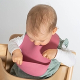 Нагрудник силиконовый Reer, розовый (25044/34729) - Pampik - 4