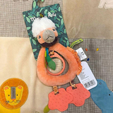 Погремушка мягкая-грызун Moulin Roty Птица, розовый (668006/37502) - Pampik - 2