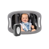 Зеркало заднего вида Reer BabyView LED с пультом, серый (86101/29993) - Pampik