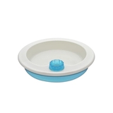 Тарілка глибока пластмасова Reer з нековзним дном і водяним підігрівом, діаметр 21 см, біло-блакитний (74168/24763) - Pampik