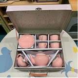 Игровой набор керамической посуды Moulin Roty, розовый (711350/18479) - Pampik - 8