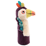 Погремушка мягкая-пищалка Moulin Roty Попугай, фиолетовый (668001/37500) - Pampik - 2