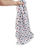 Пелюшка фланелева NL Baby Літак, 80х80 см, біло-синій (34663) - Pampik - 7