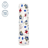 Пелюшка фланелева NL Baby Літак, 80х80 см, біло-синій (34663) - Pampik - 2