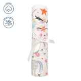 Пелюшка фланелева NL Baby Єдиноріг, 80х80 см, біло-рожевий (34662) - Pampik - 2