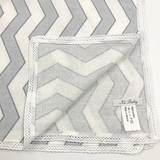 Пелюшка фланелева NL Baby, 80х80 см, біло-сірий (0000/32691) - Pampik - 6