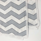 Пелюшка фланелева NL Baby, 80х80 см, біло-сірий (0000/32691) - Pampik - 5