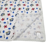 Пелюшка фланелева NL Baby Літак, 90х90 см, біло-синій (36169) - Pampik - 5