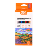 Олівці кольорові Yes Orange Line з точилкою, 12 шт., 24 кольори (290754) - Pampik - 3