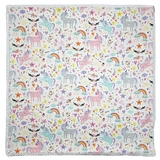 Пелюшка фланелева NL Baby Єдиноріг, 100х90 см, біло-рожевий (36032) - Pampik - 3