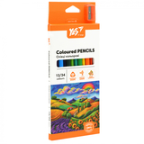Олівці кольорові Yes Orange Line з точилкою, 12 шт., 24 кольори (290754) - Pampik