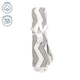 Пелюшка фланелева NL Baby, 80х80 см, біло-сірий (0000/32691) - Pampik - 2