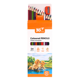 Карандаши цветные Yes Orange Line с точилкой, 24 цвета (290754) - Pampik - 4