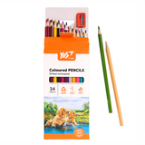 Карандаши цветные Yes Orange Line с точилкой, 24 цвета (290754) - Pampik - 5