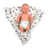 Пелюшка фланелева NL Baby Єдиноріг, 80х80 см, білий (32690) - Pampik - 8