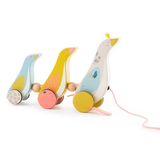 Игрушка деревянная на веревке Moulin Roty Гуси (714103/28855) - Pampik