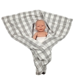 Пелюшка фланелева NL Baby, 80х80 см, біло-сірий (0020/38401) - Pampik - 5