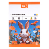 Бумага цветная Yes Orange Line А4, двусторонняя, 20 листов (954898) - Pampik
