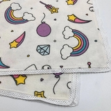 Пелюшка фланелева NL Baby Єдиноріг, 80х80 см, білий (32690) - Pampik - 5