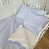 Наволочка NL Baby, 40х60 см, блакитний з білий (839+842/33871) - Pampik - 5