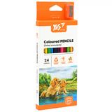 Карандаши цветные Yes Orange Line с точилкой, 24 цвета (290754) - Pampik
