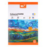 Бумага цветная Yes Orange Line А4, односторонняя, 20 листов (954897) - Pampik