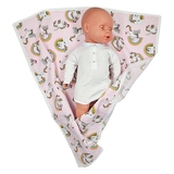 Пеленка муслиновая NL Baby Единорог, 80х80 см, розовый (32587) - Pampik - 8