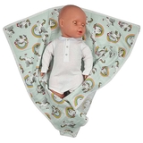 Пеленка муслиновая NL Baby Единорог, 80х80 см, салатовый (31793) - Pampik - 8