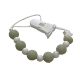 Тримач для пустушки NL Baby, силіконовий, хаки з білим (0000/37364) - Pampik - 2