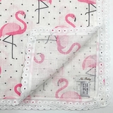 Пеленка муслиновая NL Baby Фламинго, 80х80 см, бело-розовый (36117) - Pampik - 5