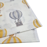 Пелюшка муслінова NL Baby Повітряна куля, 80х80 см, біло-жовтий (37076) - Pampik - 5