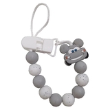 Держатель для пустышки NL Baby, силиконовый, серый (0000/37363) - Pampik - 3