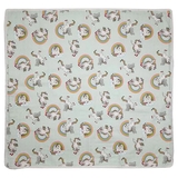 Пеленка муслиновая NL Baby Единорог, 80х80 см, салатовый (31793) - Pampik - 3