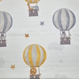 Пелюшка муслінова NL Baby Повітряна куля, 80х80 см, біло-жовтий (37076) - Pampik - 4