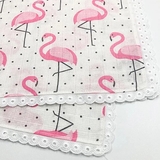 Пеленка муслиновая NL Baby Фламинго, 80х80 см, бело-розовый (36117) - Pampik - 4