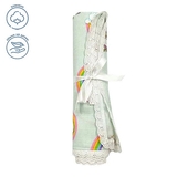 Пеленка муслиновая NL Baby Единорог, 80х80 см, салатовый (31793) - Pampik - 2