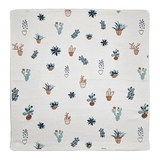 Пеленка муслиновая NL Baby Цветок, 80х80 см, бело-зеленый (31846) - Pampik - 3