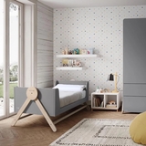 Кровать детская Micuna Big Swing, 70х140 см, серая с белой (35325) - Pampik - 5