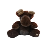 Мягкая игрушка NL Baby Лось, 26 см, мех норки, тёмно-коричневый (27146) - Pampik