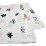 Пеленка муслиновая NL Baby Цветок, 80х80 см, бело-зеленый (31846) - Pampik - 5