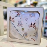 Рушник-куточок NL Baby в коробці, 75х75 см, білий з блакитним (017+019/38130) - Pampik - 6