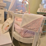 Рушник-куточок NL Baby в коробці, 75х75 см, білий з рожевим (014+019/38129) - Pampik - 7