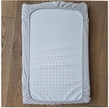 Простирадло на резинці Micuna для колиски Nacelle, 72х49 см, 2 шт., білий, сірий (TX-1781/26906) - Pampik - 3