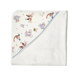 Рушник-куточок NL Baby в коробці, 75х75 см, білий з блакитним (017+019/38130) - Pampik