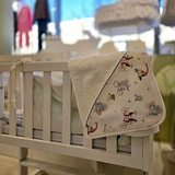 Рушник-куточок NL Baby в коробці, 75х75 см, білий з блакитним (017+019/38130) - Pampik - 7