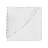 Полотенце-уголок NL Baby, 110х110 см, белый с серым (872/37598) - Pampik