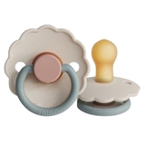 Пустышка латексная Frigg Daisy Cotton Candy, круглая, size 2, 6-18 мес., бежево-голубой (000514) - Pampik