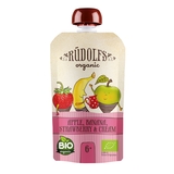 Пюре Rudolfs Pouch Смузи Яблоко, банан, клубника со сливками, 110 г - Pampik