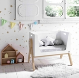 Колиска-трансформер Micuna Mini Swing, 85х52х67 см, білий з бежевим (MO-1864/26937) - Pampik - 2