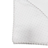 Полотенце-уголок NL Baby, 110х110 см, белый с серым (872/37598) - Pampik - 4